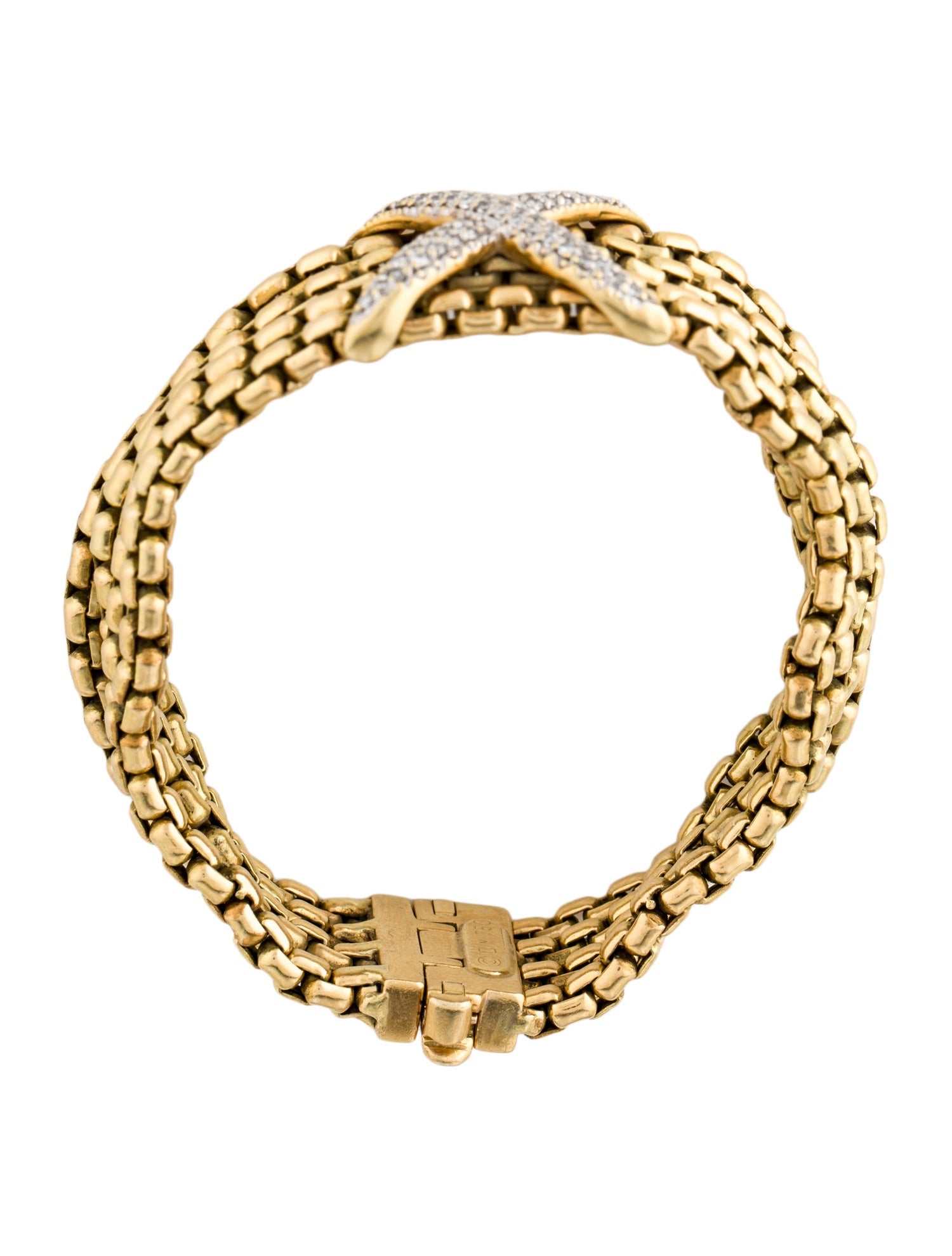 David Yurman 18K Diamond X Multi-Chain Bracelet